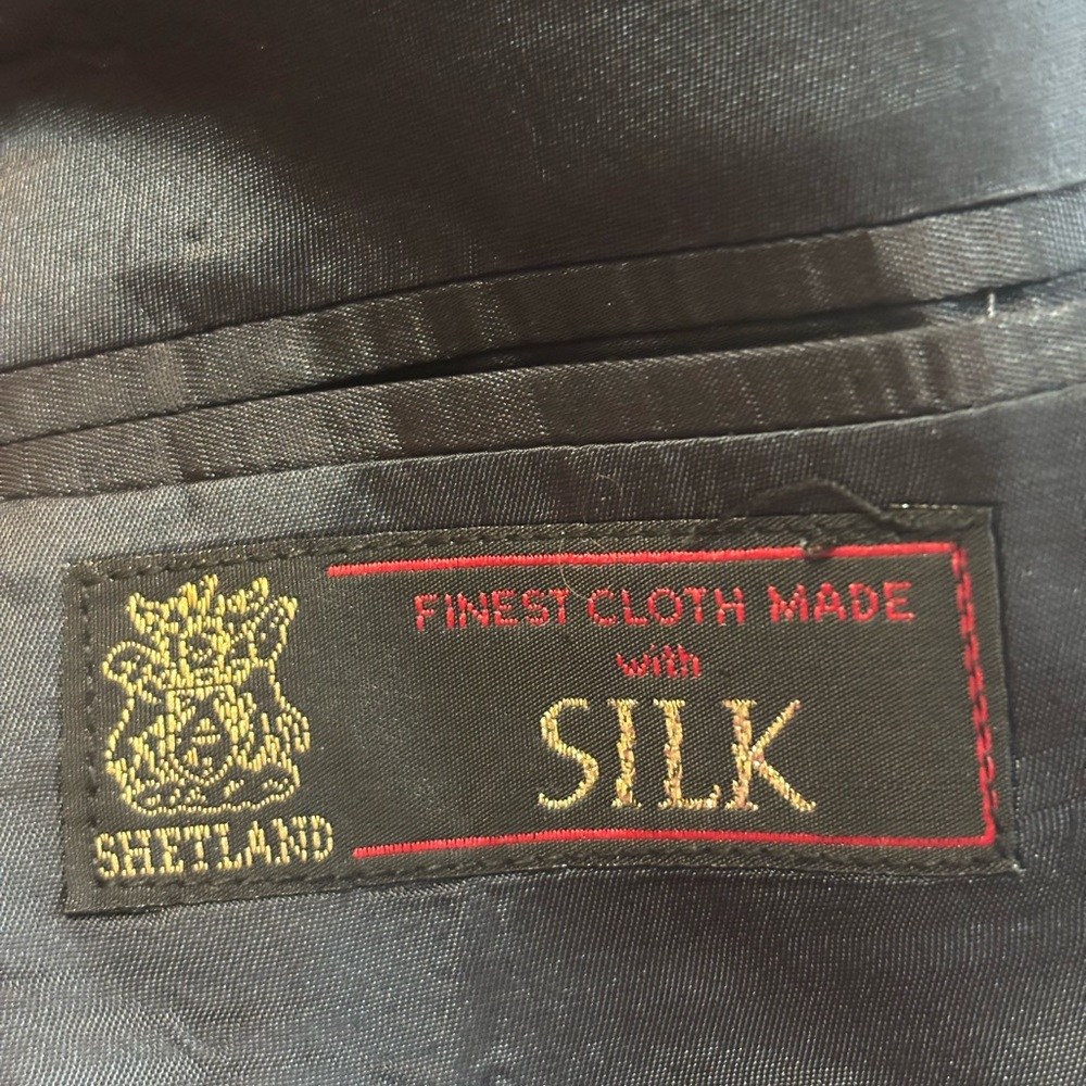 MICHAEL ADAM Vintage Shetland Wool Silk Blend Checked Houndstooth Blazer - Picture 10 of 12